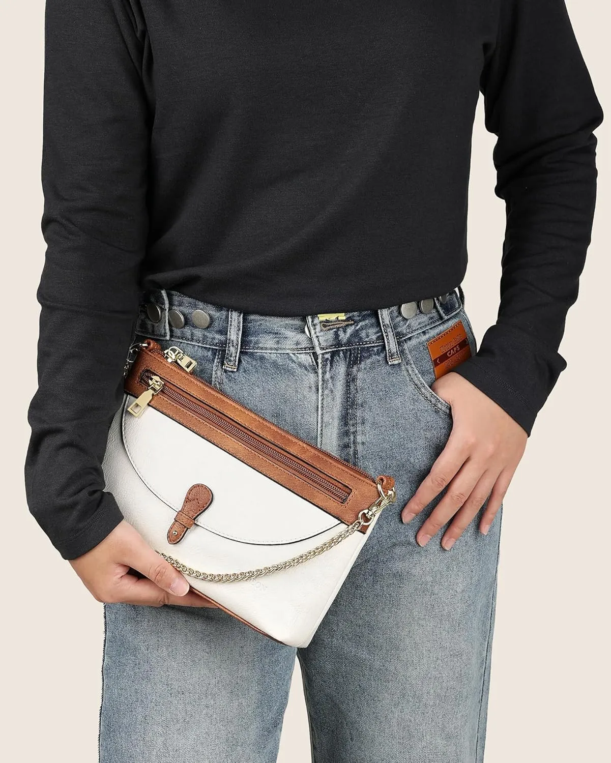 FADEON Wristlet Clutch Purses for Women,Vegan Leather Crossbody Bags Designer Women Wallet Purse with Chain Strap
