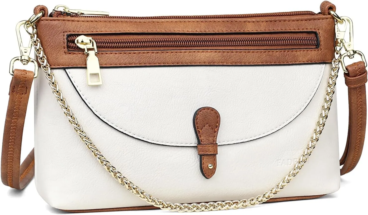 FADEON Wristlet Clutch Purses for Women,Vegan Leather Crossbody Bags Designer Women Wallet Purse with Chain Strap