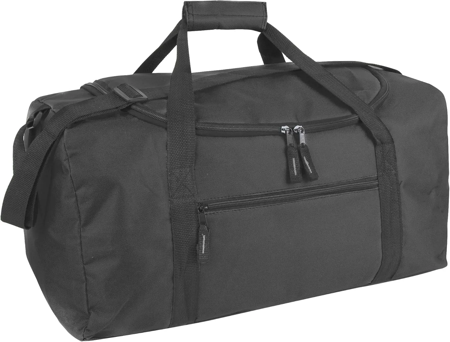 FALAMON Overnight Carry-on Shoulder Duffel Tote Bag for Men, 20 Inch, 40 Liter Duffel Bag (Black)