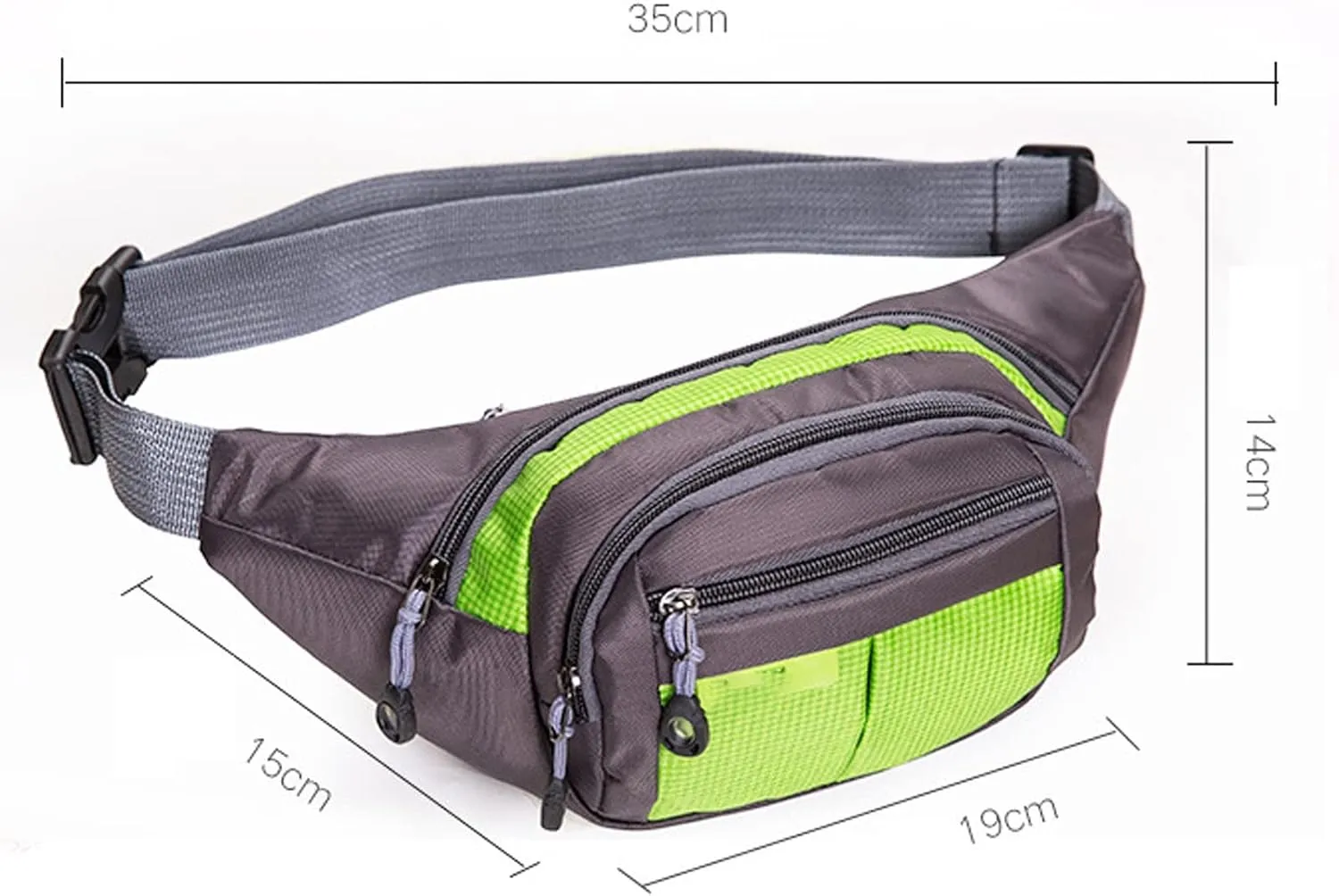 Fanny Pack Men's Nylon Portable Waist Bags Women's Outdoor Sports Waist Bags Waterproof Waist Bag (Red)