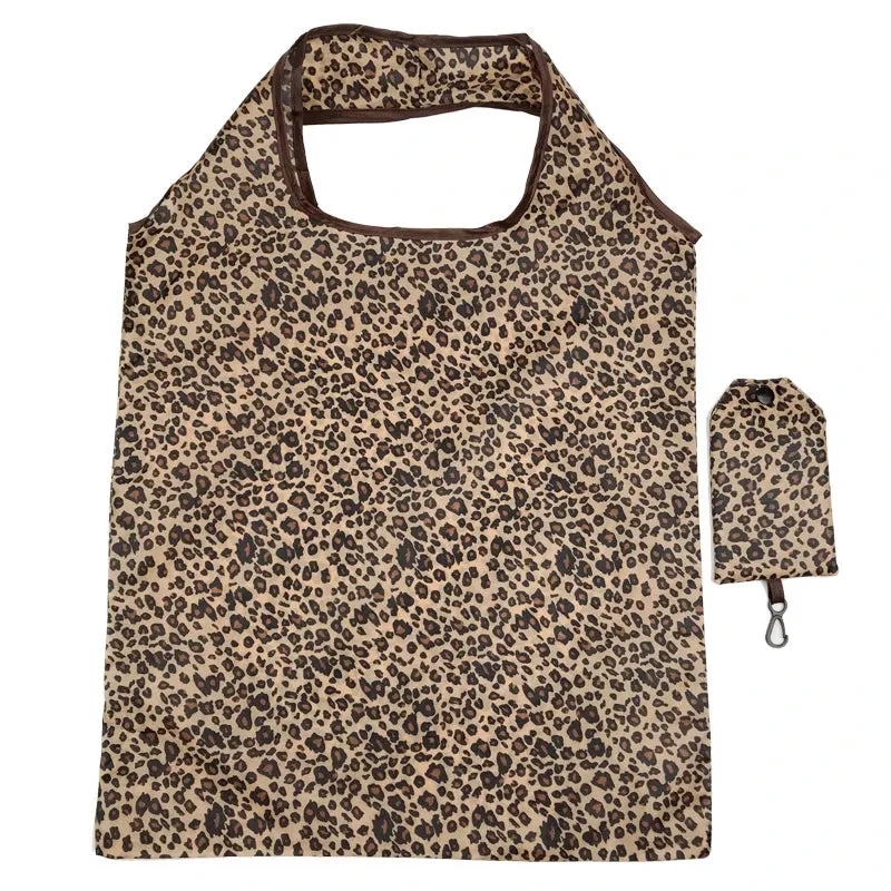 Fashion Printing Foldable Eco-Friendly Shopping Bag Tote - Folding Pouch Handbags, Convenient Large-Capacity Travel Cosmetic Bag