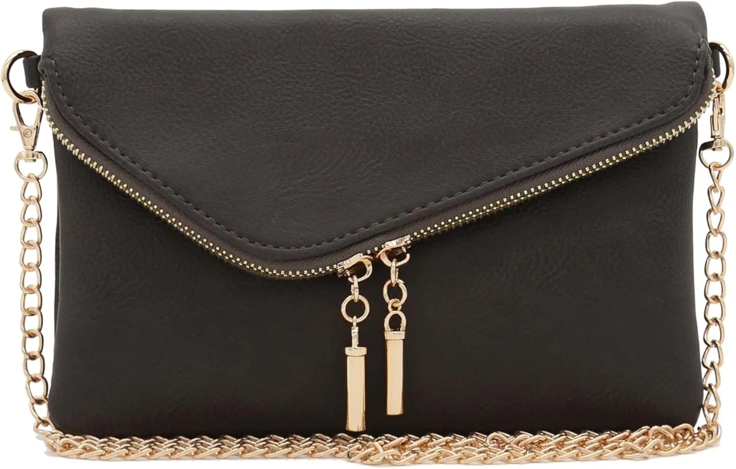 FashionPuzzle Envelope Wristlet Clutch Crossbody Bag with Chain Strap
