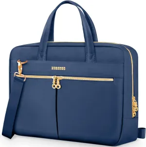 Ferkurn Laptop Bag Case Women Men Computer Bag Compatible with MacBook/HP/LG/Dell, Shoulder Strap Slim Carrying Messenger Briefcase, Blue, 14 Inch