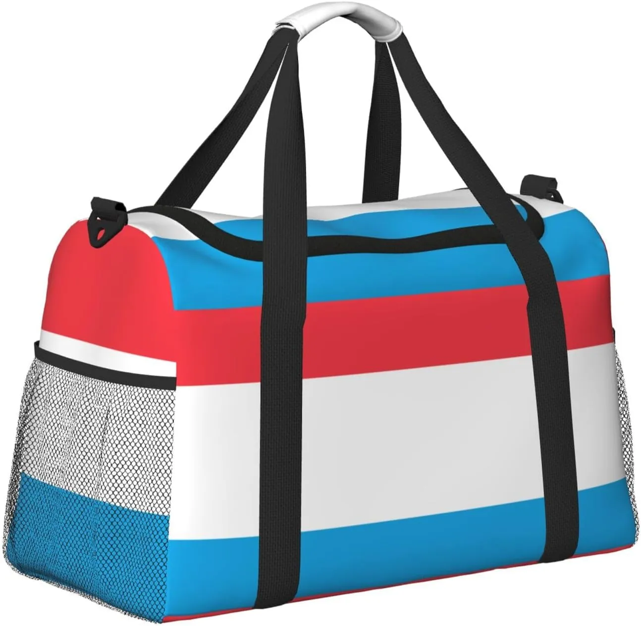 Flag Of Luxembourg Travel Duffel Bag Large Foldable Waterproof Overnight Bag For Beach Swim Bags Pool Sports Gym