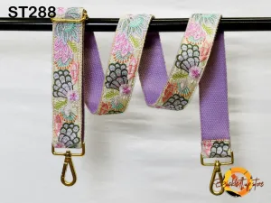 Floral Embroidered Purse Strap Crossbody Strap for Purses Handbag Boho Bag Strap Embroidery Replacement Strap Boho Guitar Strap Gift for her