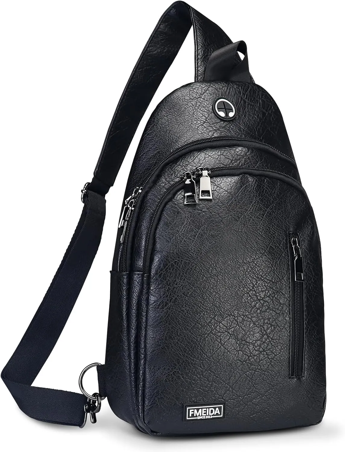 Fmeida Sling Bag for Women, Anti-Theft Crossbody Bag for Women, Sling Backpack Casual Daypack with Convertible Strap - Black