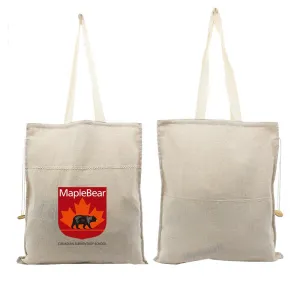 Foldable Cotton Tote Bag With Carrying Handles