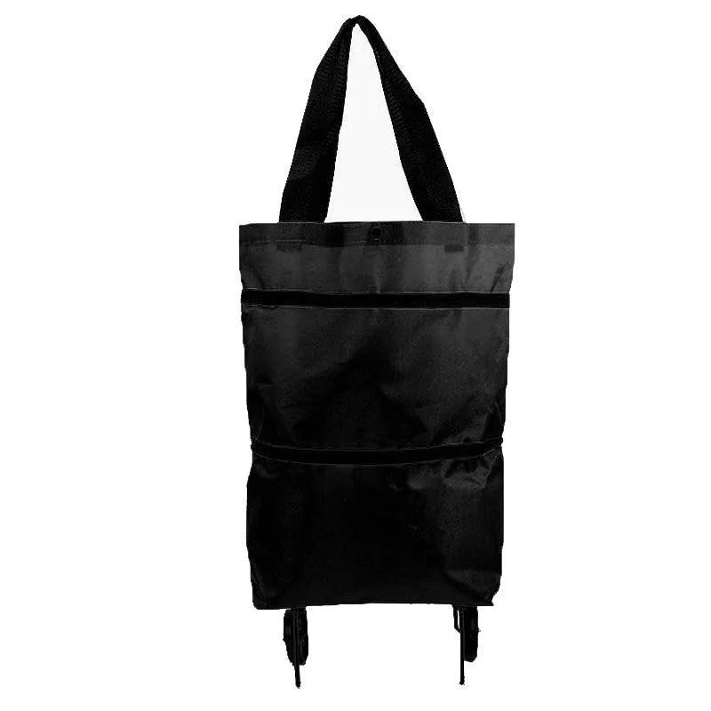 Foldable Trolley Bag Portable Shopping Cart Folding Home Travel Portable Handbag