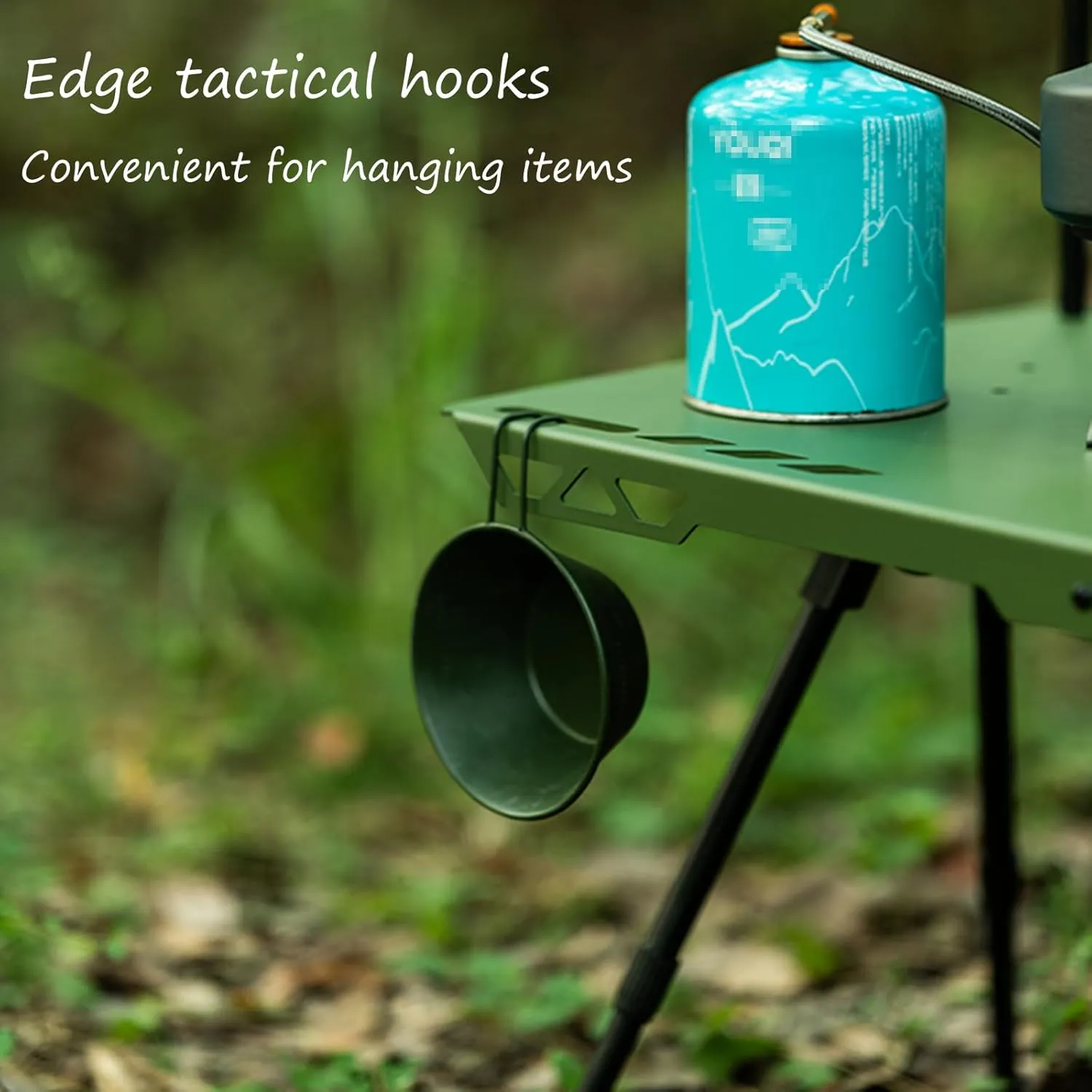 Folding Camping Table Portable Camping Table Aluminum Portable Table is Suitable for Beach Outdoor Picnic Barbecue Table, which can be Carried and Folded Lightly(80x40cm,Green)
