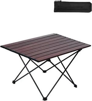 Folding Camping Table Portable Made of Steel Frame and Aluminum Alloy, Camping Tables That Fold up Lightweight(56 * 39 * 41cm)