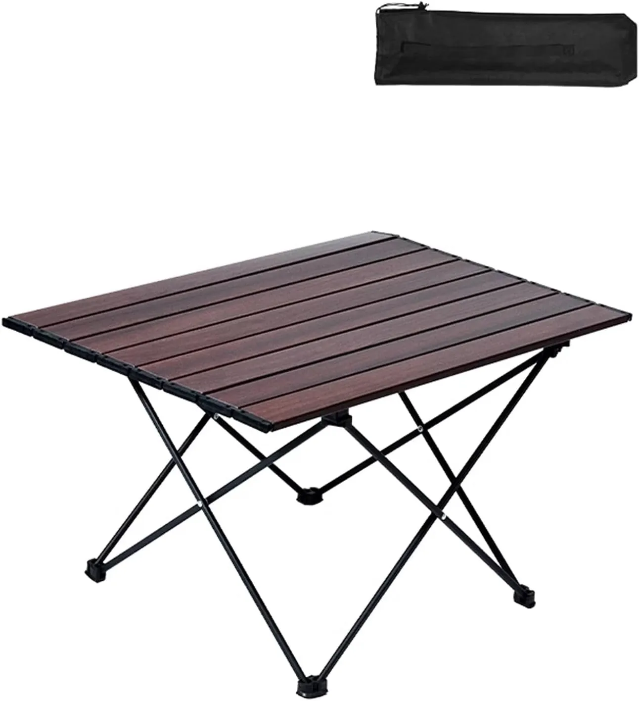 Folding Camping Table Portable Made of Steel Frame and Aluminum Alloy, Camping Tables That Fold up Lightweight(56 * 39 * 41cm)