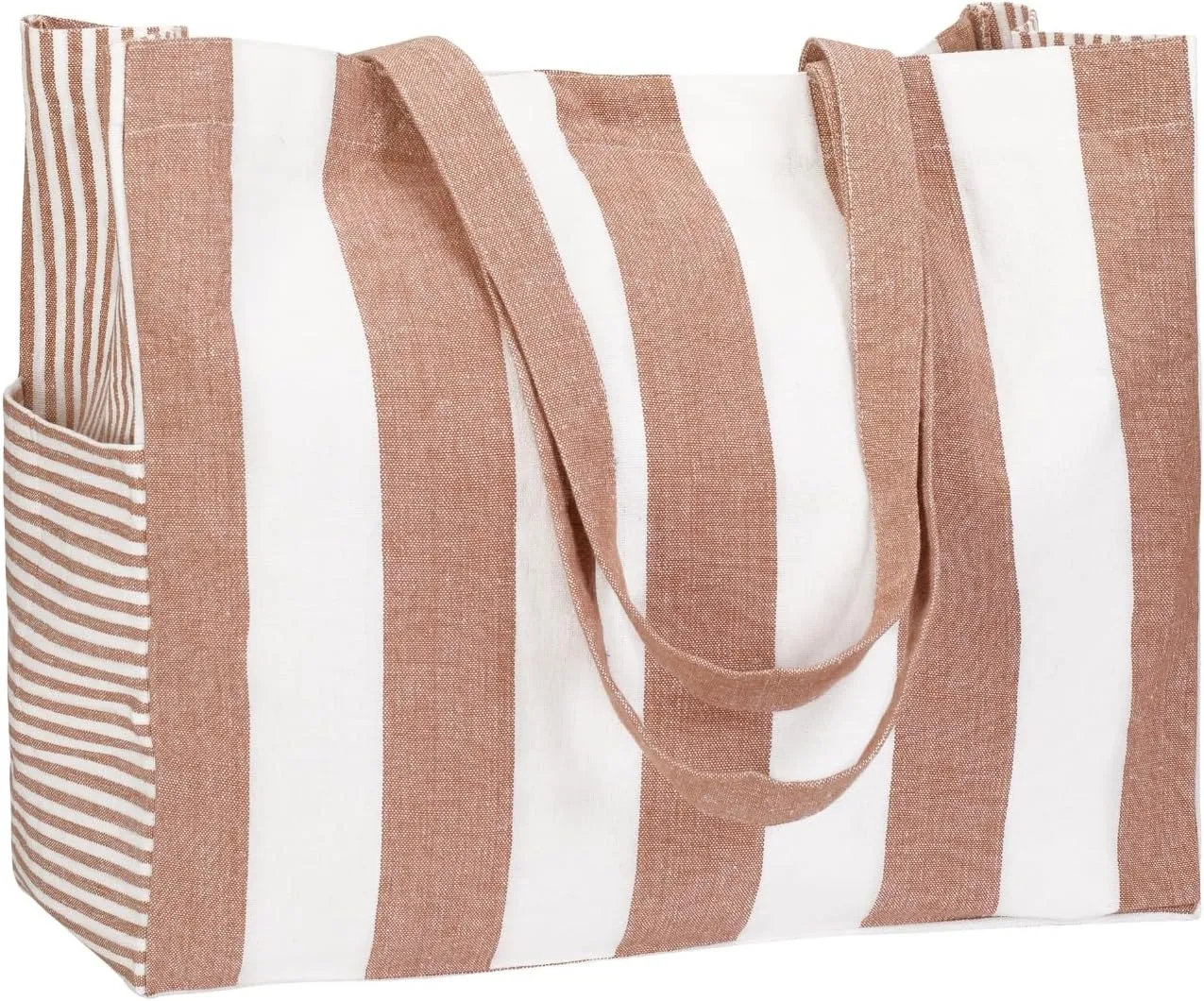 Folkulture Beach Bag for Women | 17 x 14 Inch - 100% Cotton Beach Tote Bag with Zipper Pocket Inside, Large Woven Pool Bag