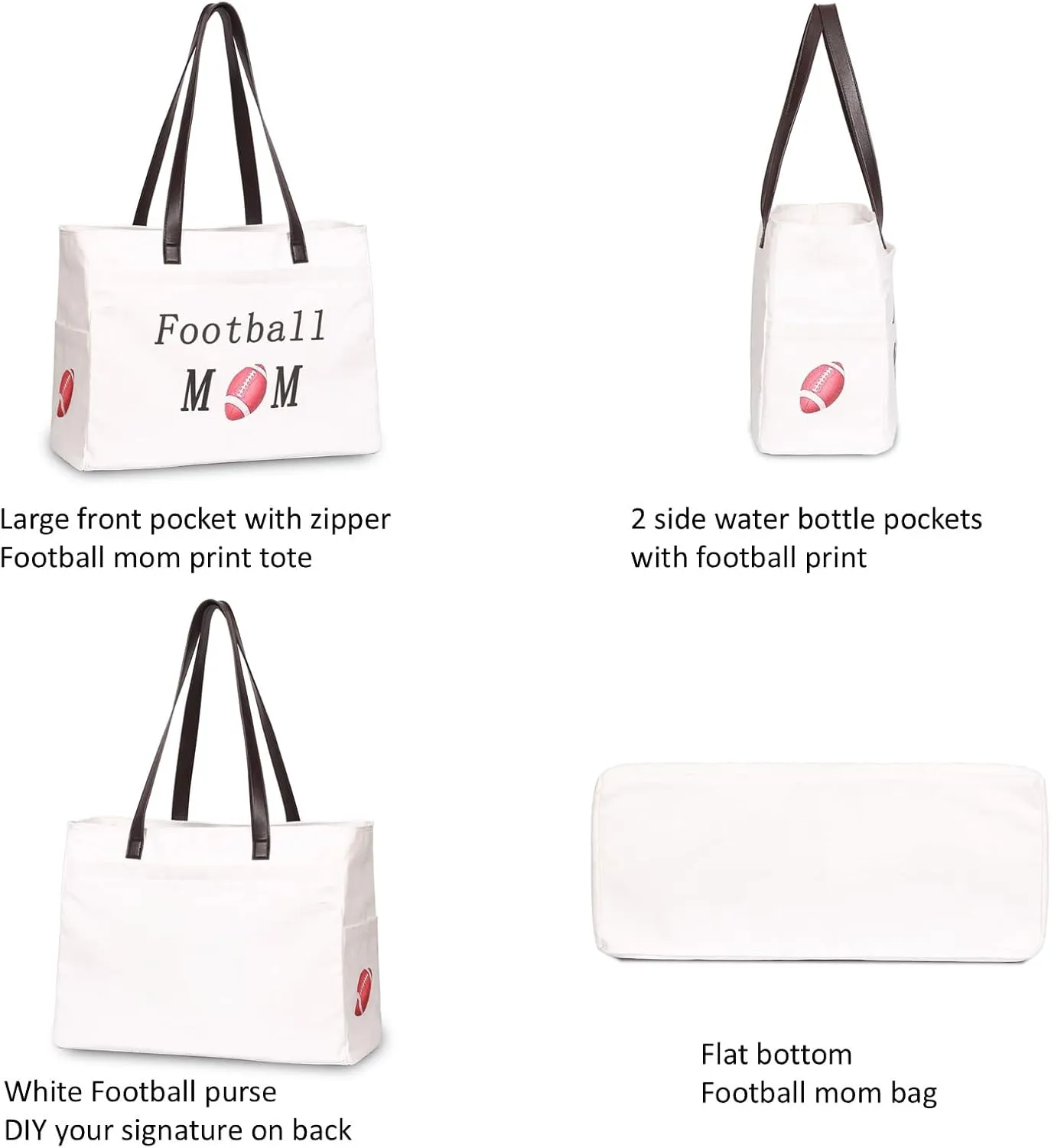 Football Mom Bag for Women, Football Accessories, Sports Team Essentials, Team Mom Gifts