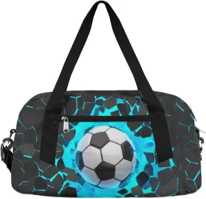 Football Soccer Overnight Duffel Bags Waterproof & Tear Resistant Sport Bag Small Packable Duffle Bag for Travel Gym，Personalized Duffle Bag for Boys Girls Women Kid gymnastics bag