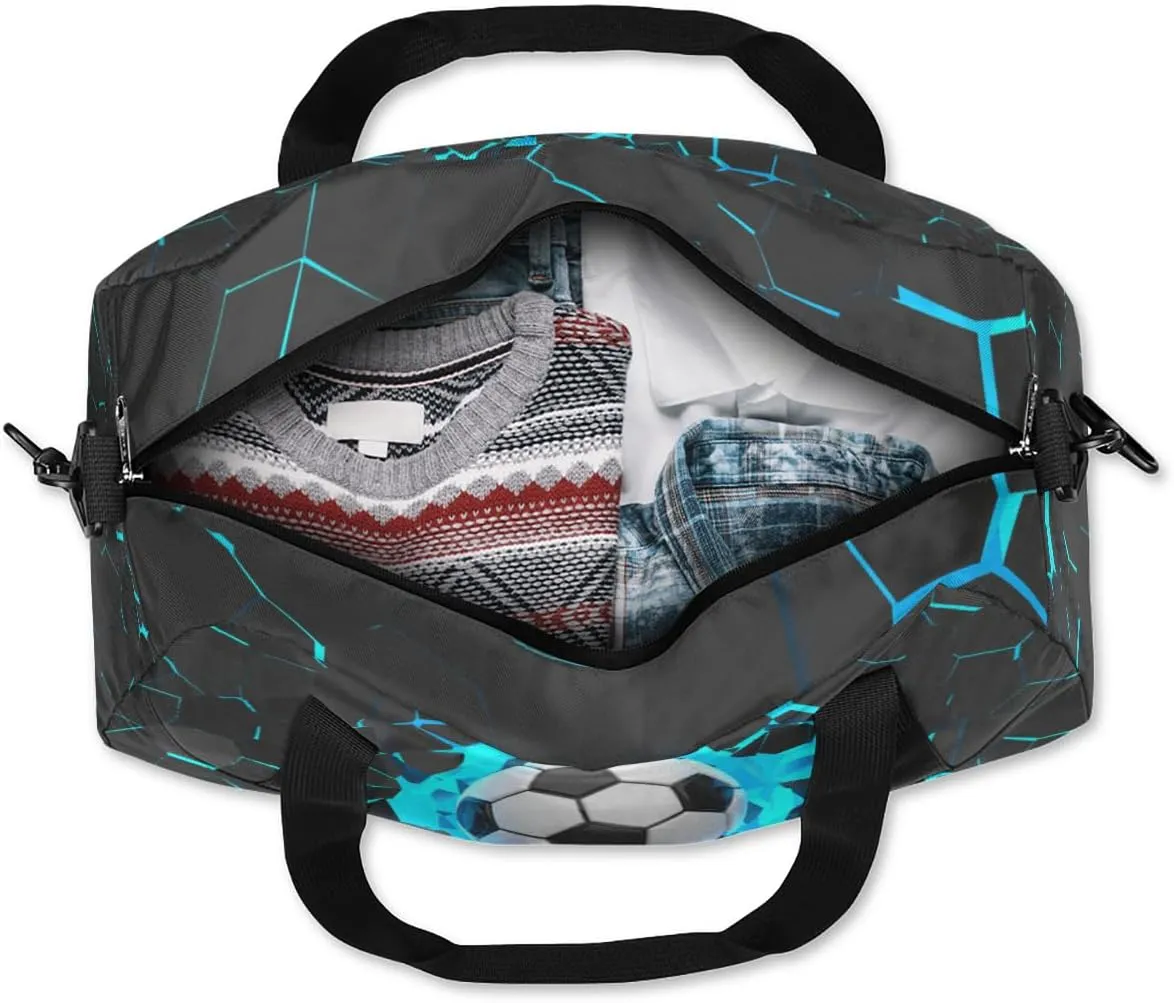 Football Soccer Overnight Duffel Bags Waterproof & Tear Resistant Sport Bag Small Packable Duffle Bag for Travel Gym，Personalized Duffle Bag for Boys Girls Women Kid gymnastics bag