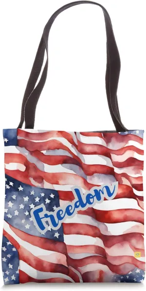 Freedom Flag USA Making a statement in colors and icons Tote Bag