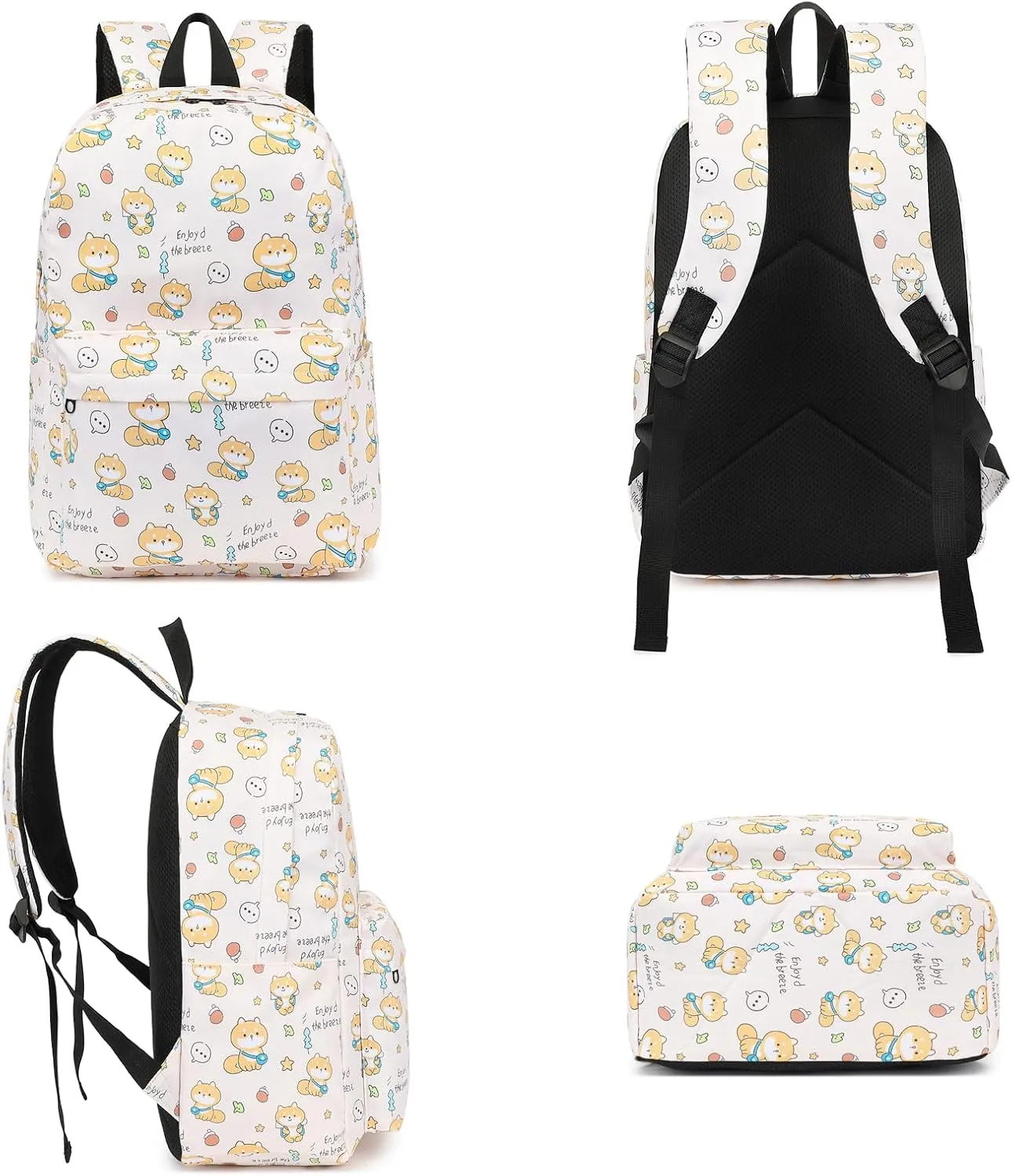 Fuyicat Dog School Backpack for Girls, Kids Teens Elementary Middle School Bag Women College Bookbag Laptop Backpacks