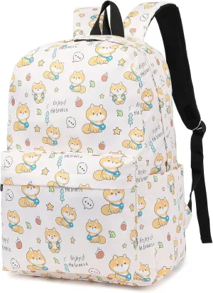 Fuyicat Dog School Backpack for Girls, Kids Teens Elementary Middle School Bag Women College Bookbag Laptop Backpacks