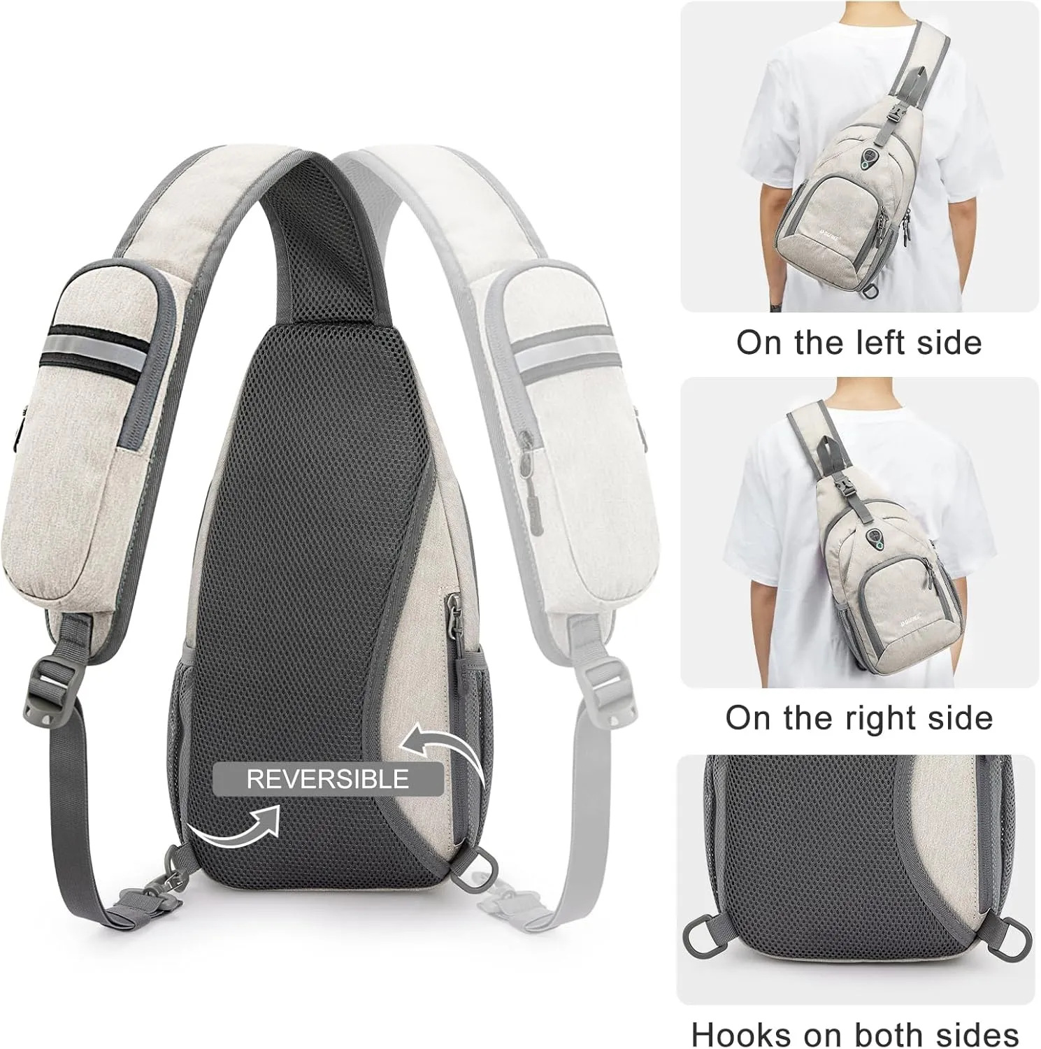 G4Free RFID Sling Bag Crossbody Backpack Small Chest Shoulder Bag Hiking Outdoor