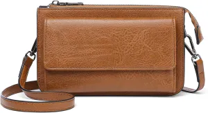 GAEKEAO Small Crossbody Bags for Women RFID Blocking Vegan Leather Cell Phone Travel Purse with Card Slots and ID Window