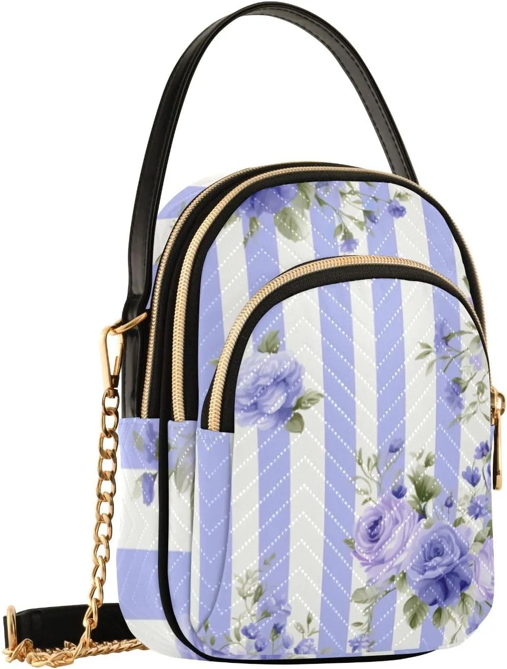 GAIGEO Watercolor Pink and White Flower Shoulder Purse Crossbody, Woman Crossbody Bag, Small Handbags Crossbody for Women
