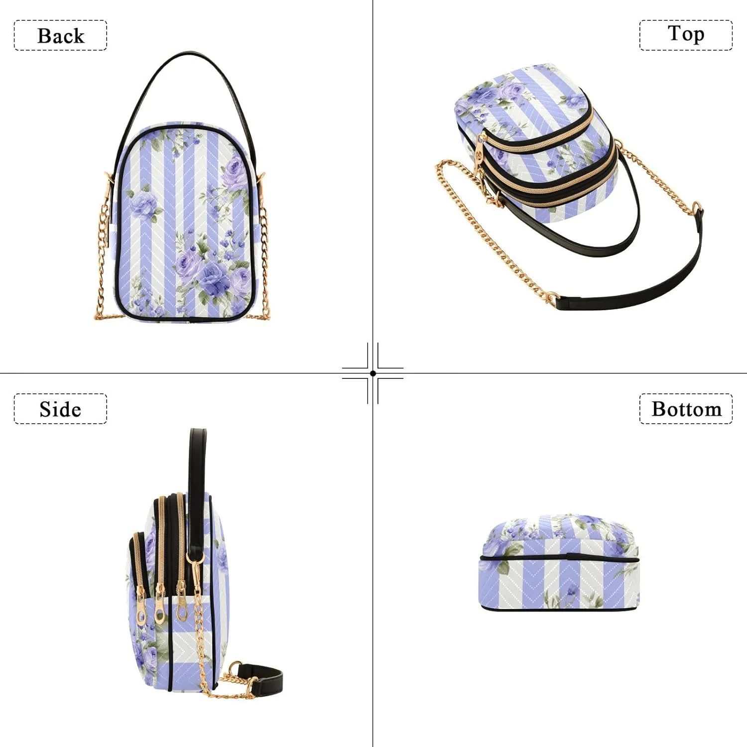 GAIGEO Watercolor Pink and White Flower Shoulder Purse Crossbody, Woman Crossbody Bag, Small Handbags Crossbody for Women