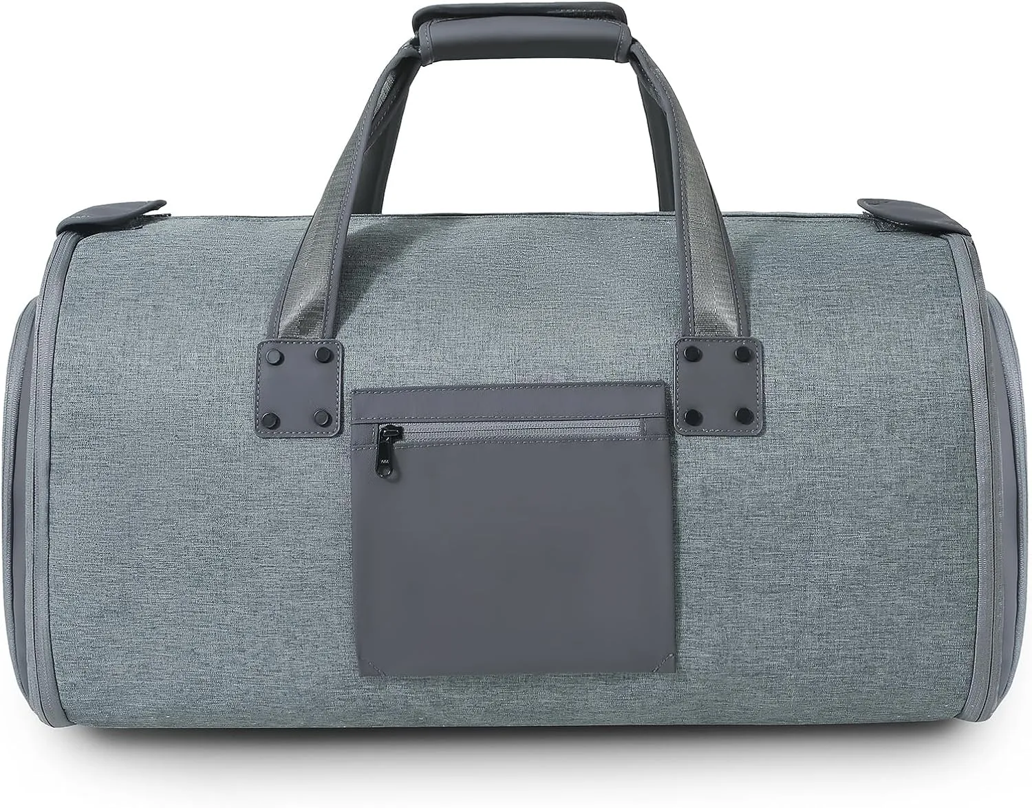 Garment Bags for Travel - Brand Zipper - Water Repellent Garment Bag with Shoe Compartment - 2 in 1 Convertible Suit Bag Travel with Shoe Bags - Medium Dark Gray