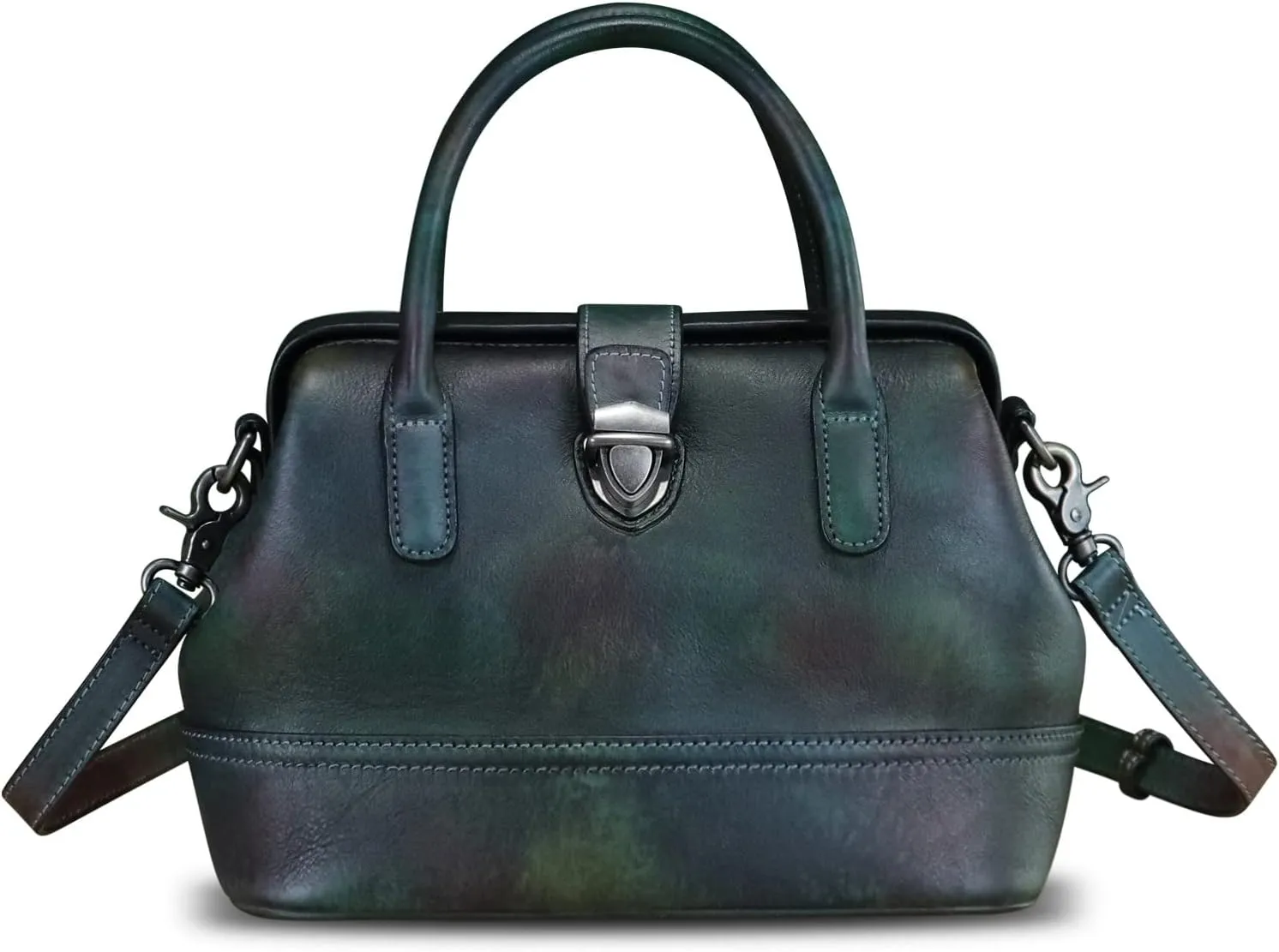 Genuine Leather Purses and Handbags for Women Vintage Handmade Real Leather Shoulder Bag Crossbody Satchel Purse with Strap