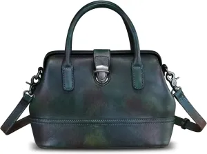 Genuine Leather Purses and Handbags for Women Vintage Handmade Real Leather Shoulder Bag Crossbody Satchel Purse with Strap