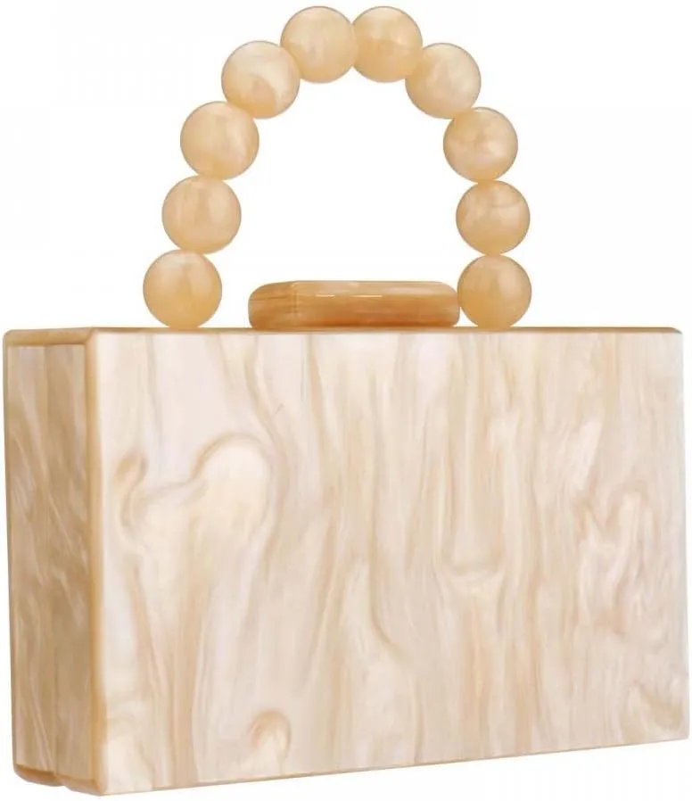 Gets Acrylic Clutch Purses for Women with Marbling Purses and Handbags Elegant Banquet Evening Crossbody Bag