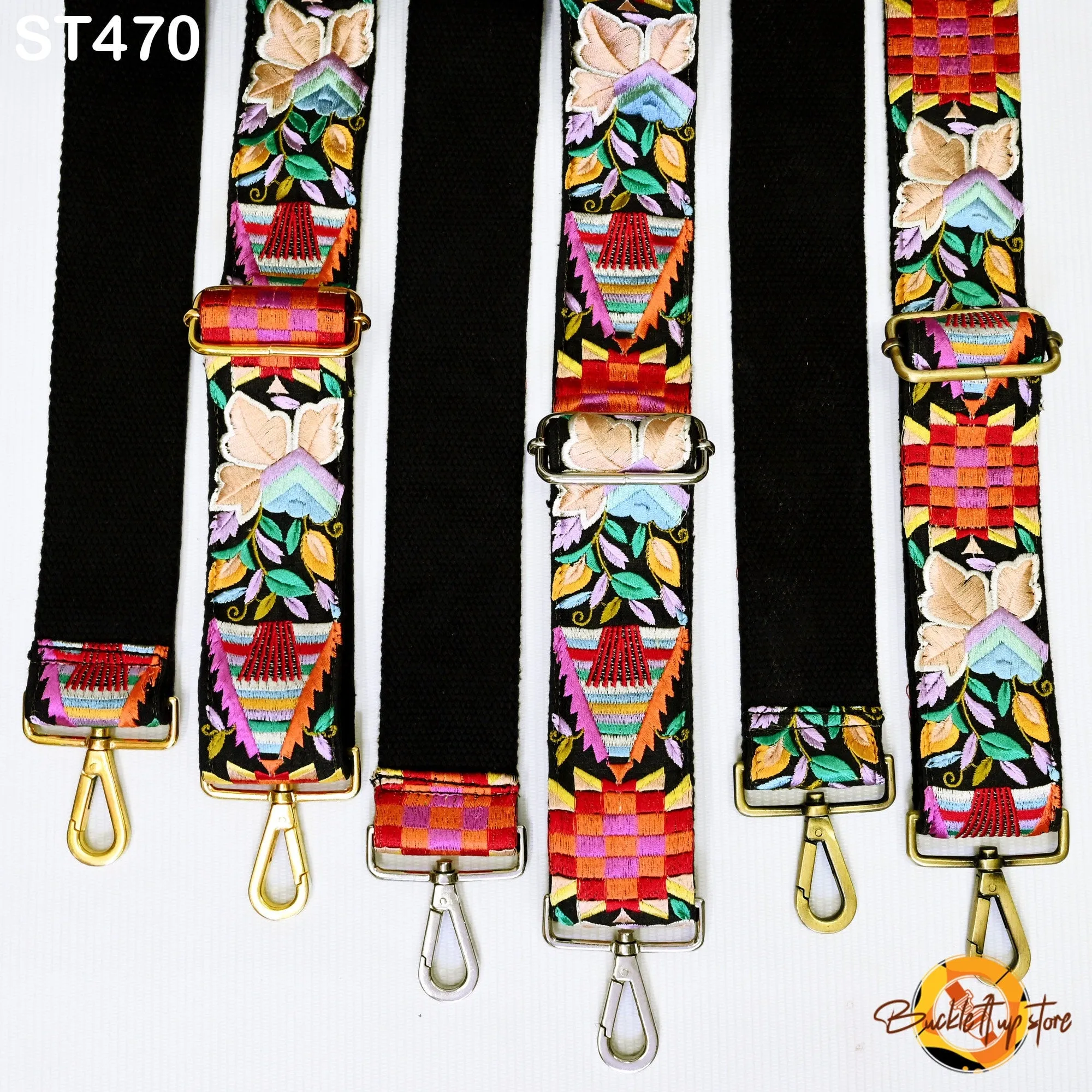 Gift Girlfriend Floral Embroidery Crossbody Strap for Sling Bag Replacement Strap Embroidered Boho Purse Strap Guitar Strap Handbag Strap