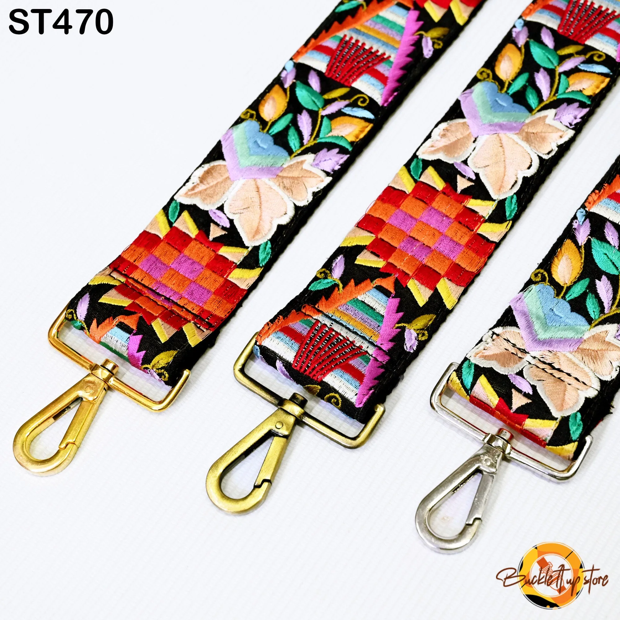 Gift Girlfriend Floral Embroidery Crossbody Strap for Sling Bag Replacement Strap Embroidered Boho Purse Strap Guitar Strap Handbag Strap