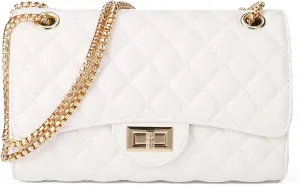 Gladdon Quilted Crossbody Purse for Women Trendy Ladies Shoulder Bag with Chain Designer Purses
