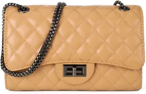 Gladdon Quilted Crossbody Purse for Women Trendy Ladies Shoulder Bag with Chain Designer Purses