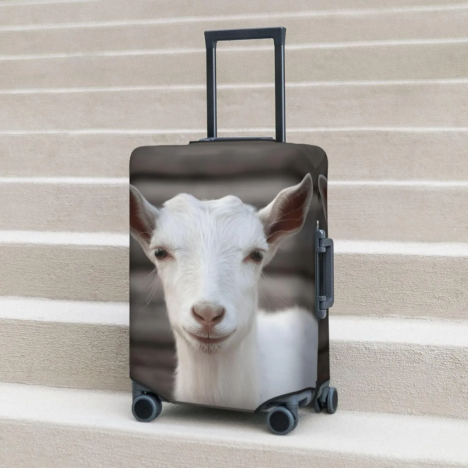 Goat Travel Luggage Cover Fits 18-32 Inch Luggage, Elastic Suitcase Cover Protector with Concealed Zipper for Wheeled Suitcase Travel Accessories