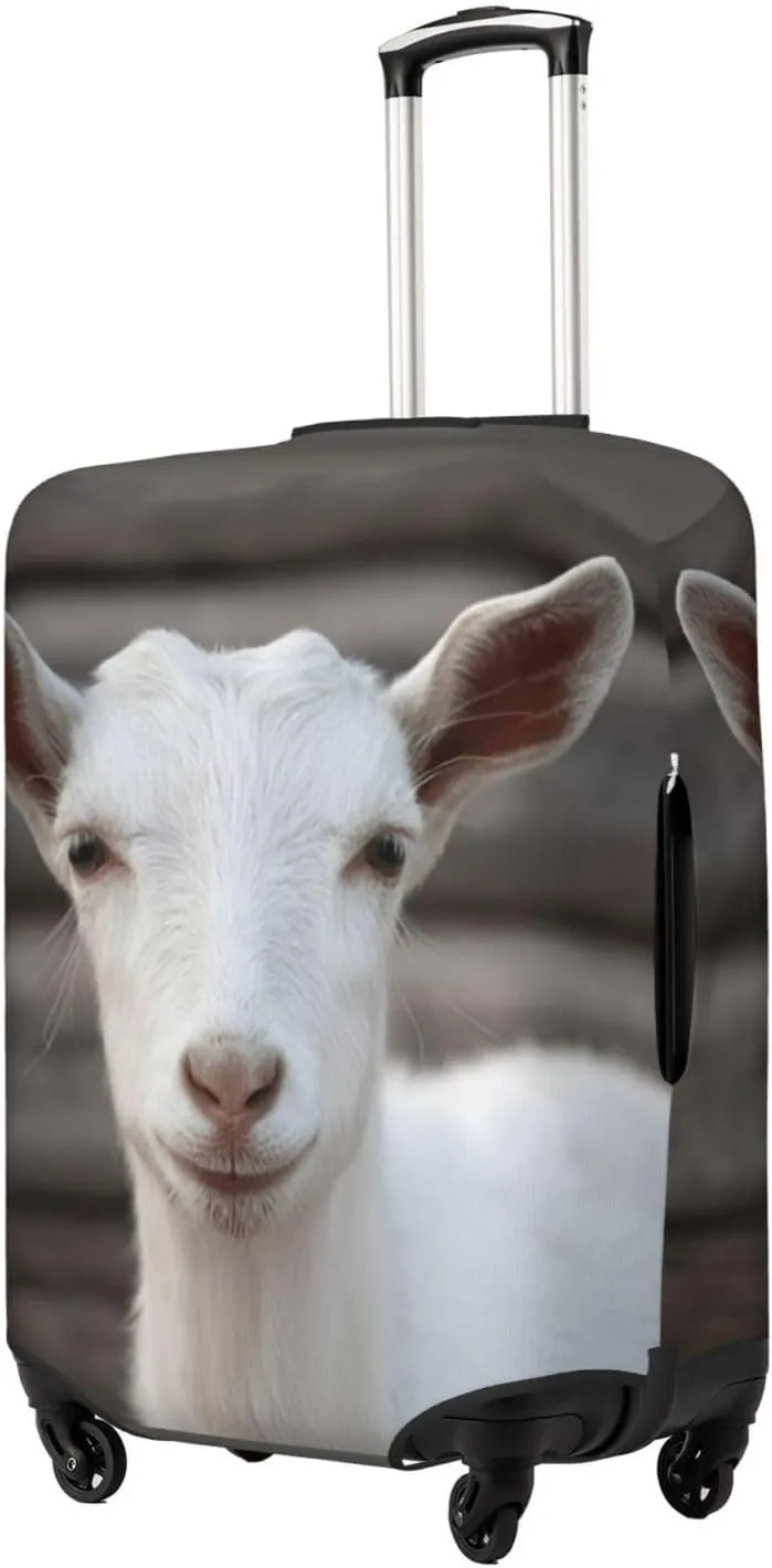 Goat Travel Luggage Cover Fits 18-32 Inch Luggage, Elastic Suitcase Cover Protector with Concealed Zipper for Wheeled Suitcase Travel Accessories
