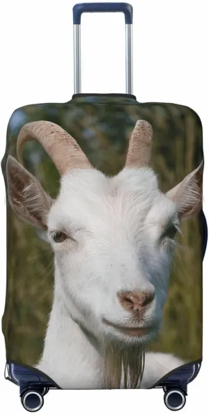 Goat Travel Luggage Cover Fits 18-32 Inch Luggage, Elastic Suitcase Cover Protector with Concealed Zipper for Wheeled Suitcase Tsa Approved