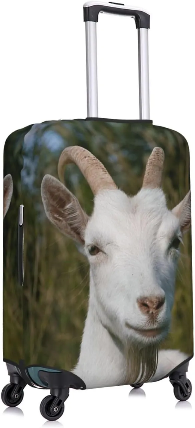 Goat Travel Luggage Cover Fits 18-32 Inch Luggage, Elastic Suitcase Cover Protector with Concealed Zipper for Wheeled Suitcase Tsa Approved