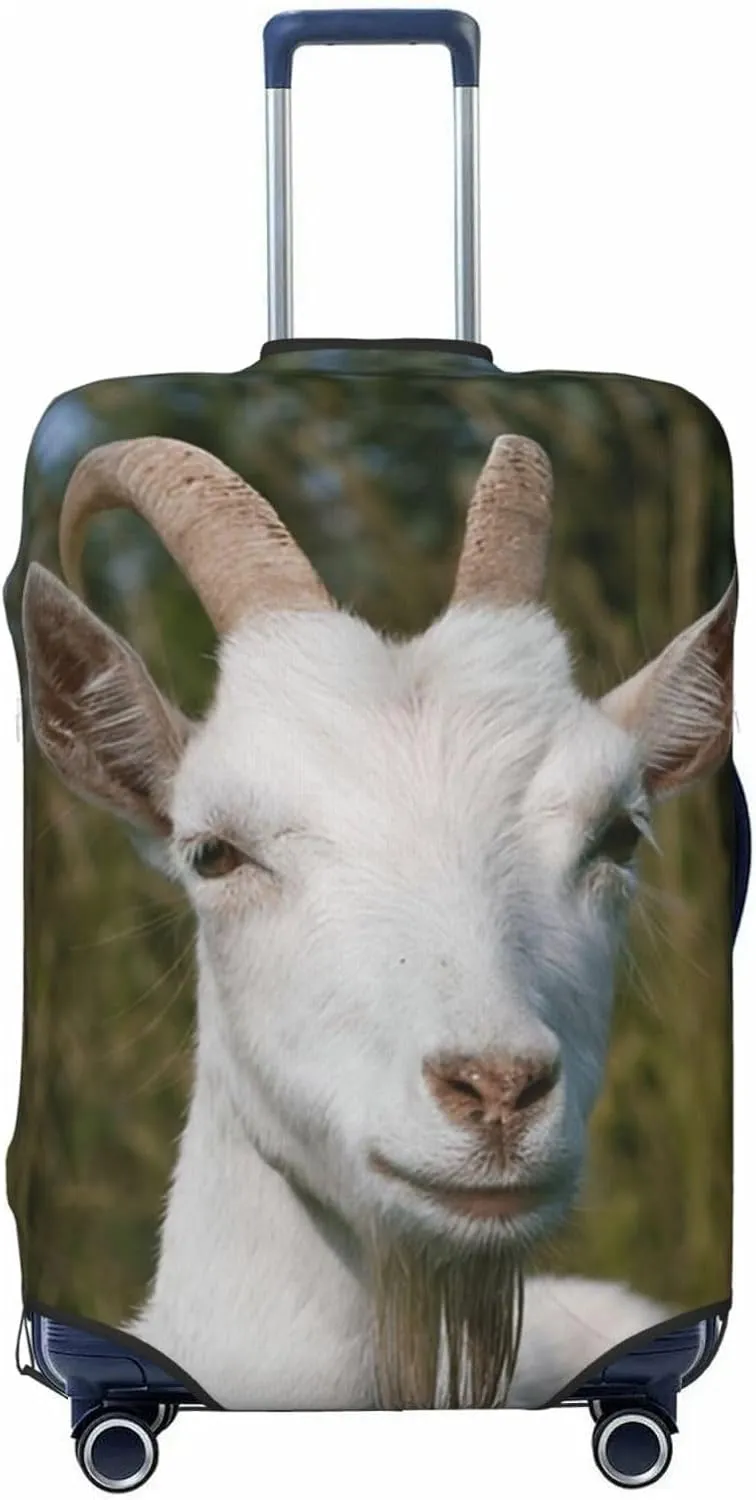 Goat Travel Luggage Cover Fits 18-32 Inch Luggage, Elastic Suitcase Cover Protector with Concealed Zipper for Wheeled Suitcase Tsa Approved