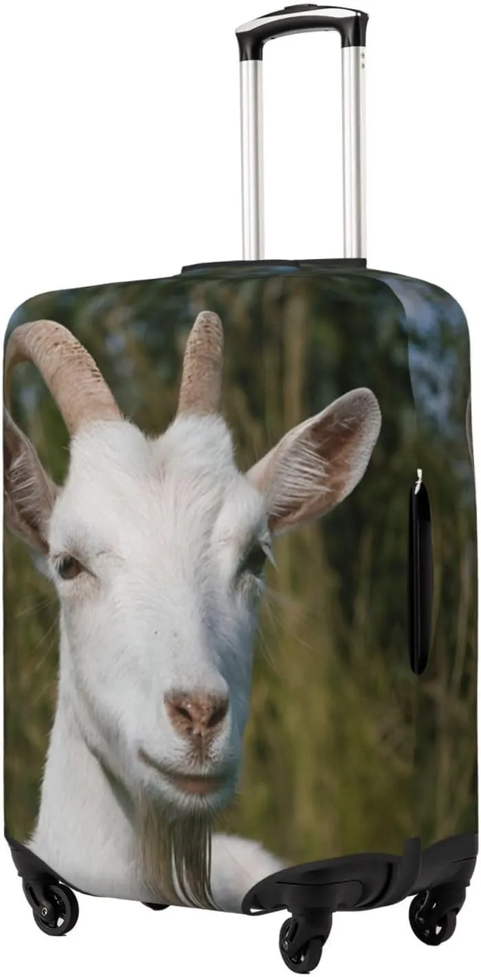 Goat Travel Luggage Cover Fits 18-32 Inch Luggage, Elastic Suitcase Cover Protector with Concealed Zipper for Wheeled Suitcase Tsa Approved