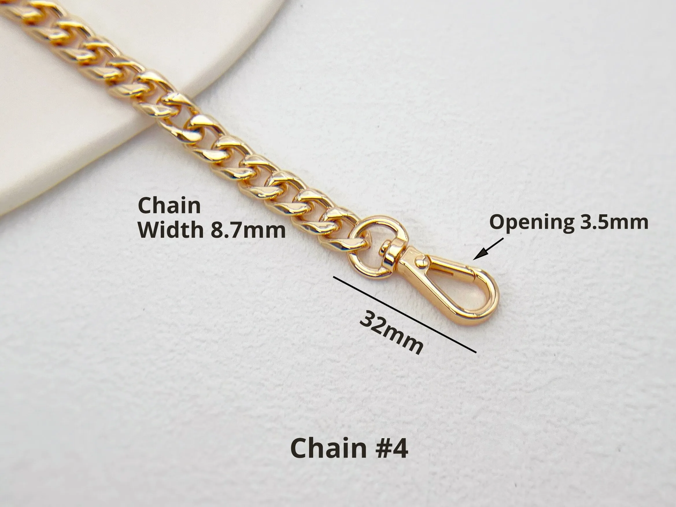 Gold Bag Chain Strap 40cm to 130cm