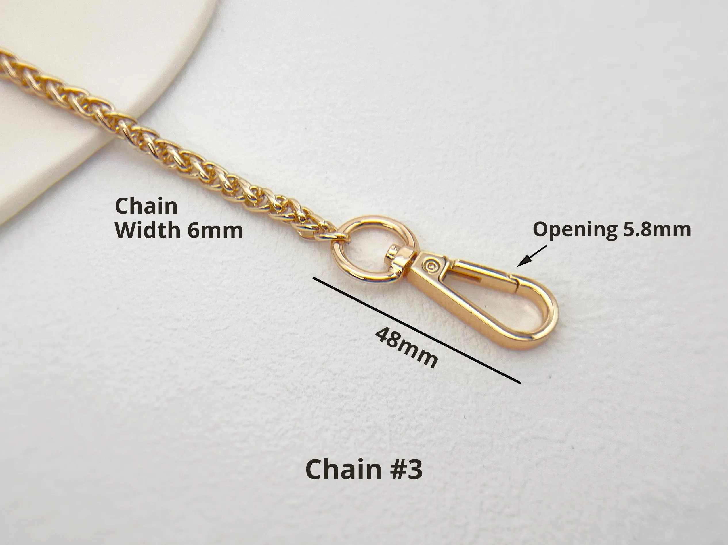 Gold Bag Chain Strap 40cm to 130cm