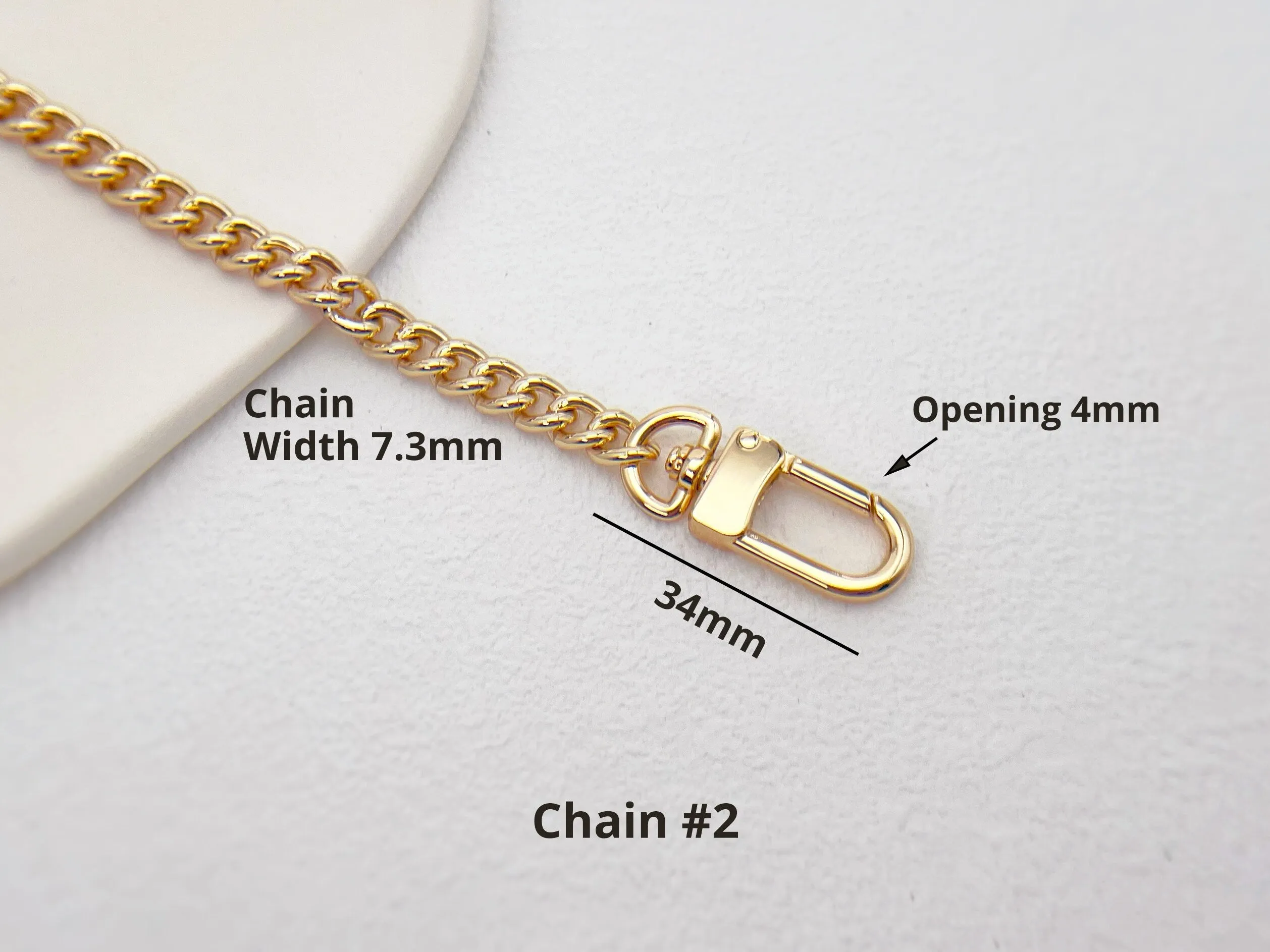 Gold Bag Chain Strap 40cm to 130cm