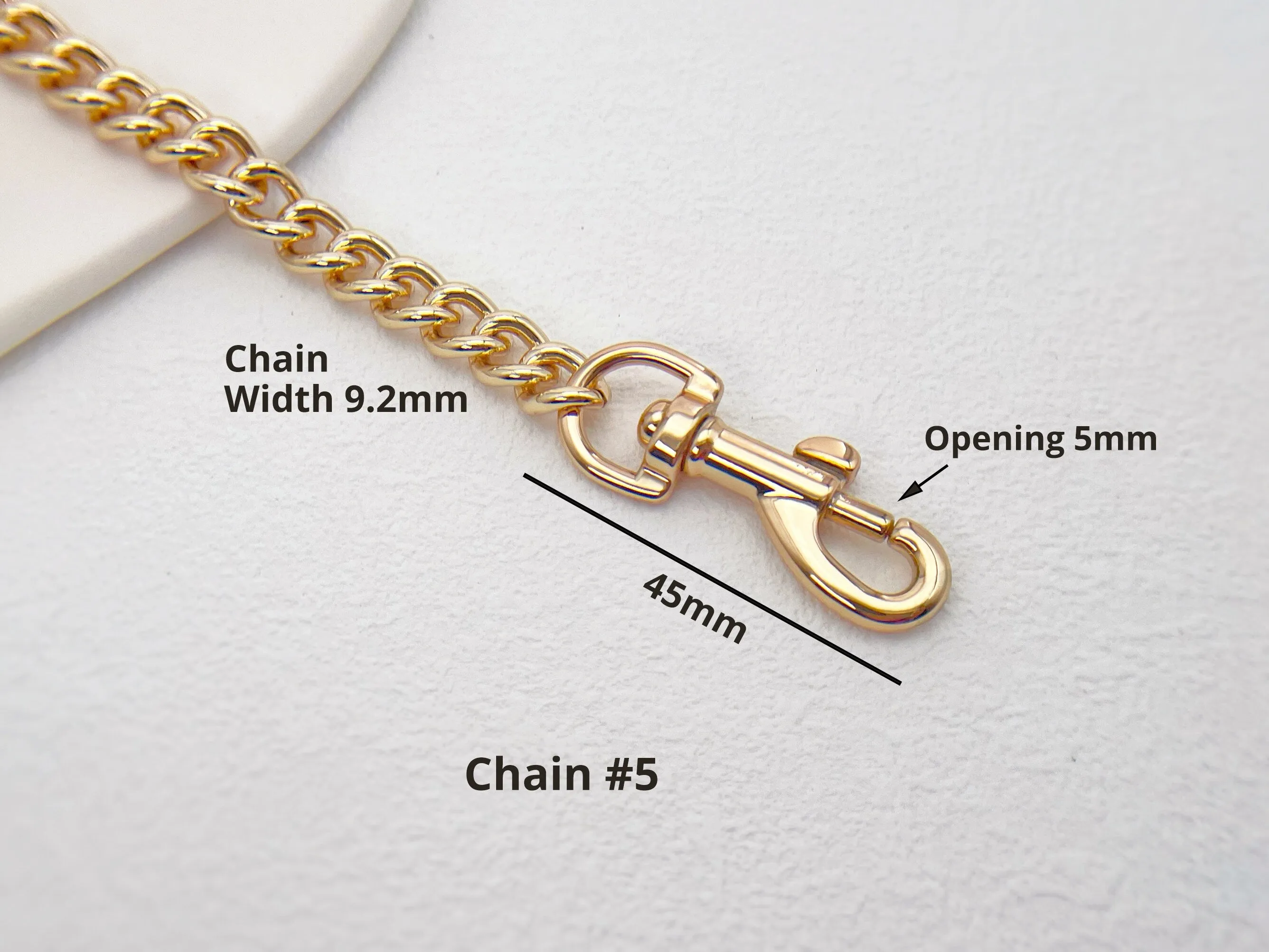 Gold Bag Chain Strap 40cm to 130cm