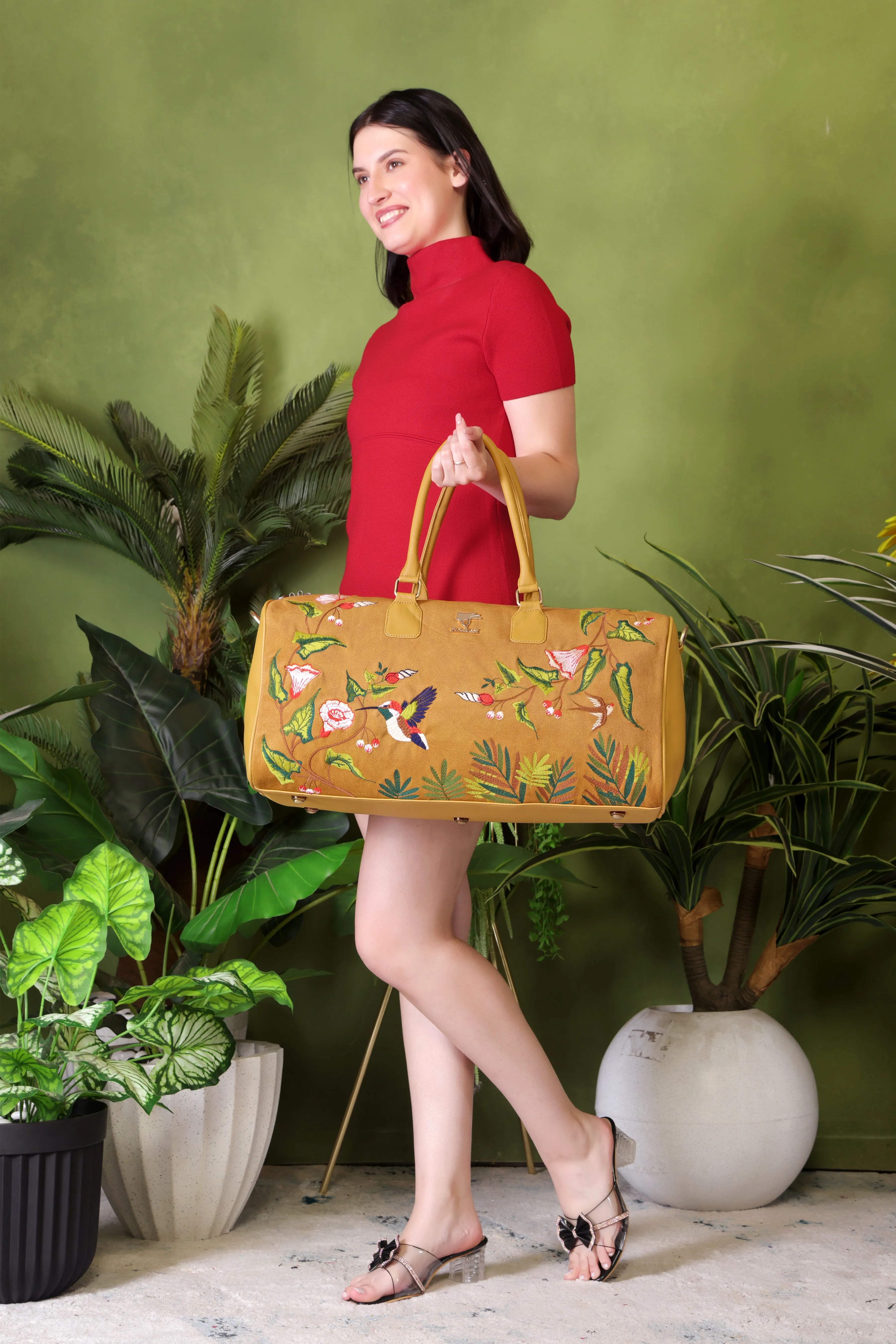 Golden Flora Duffle Bag