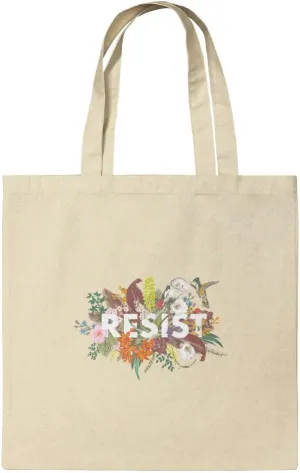 GRAPHICS & MORE Feminist Resist Flowers Grocery Travel Reusable Tote Bag