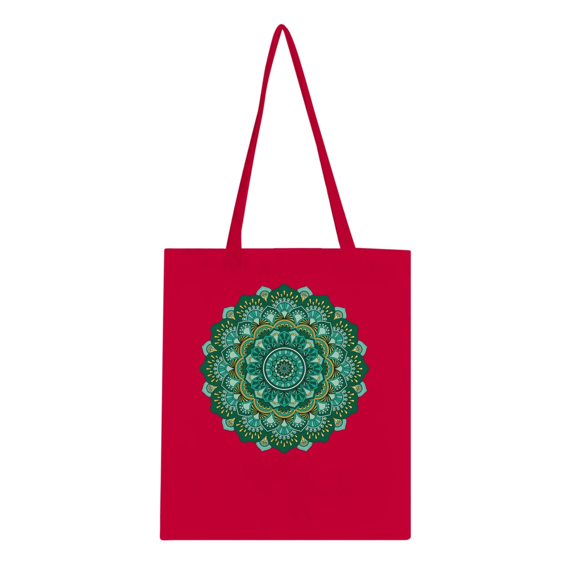 Green Mirage Mandala Tote Bag