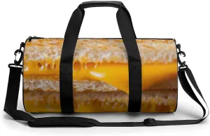 Grilled Cheese Sandwich Food Printed Sports Gym Bag for Women Men Travel Duffel Bag Workout Weekender Bags