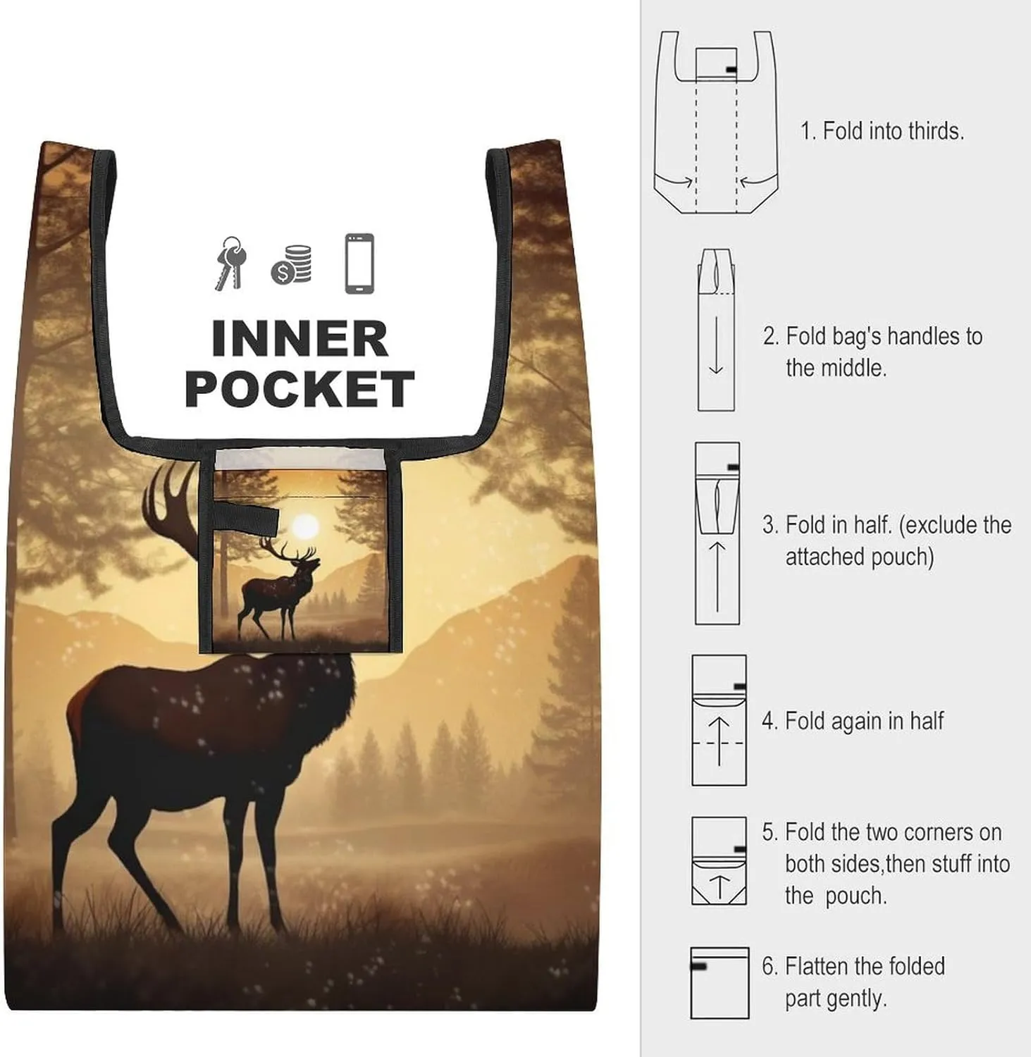 Grocery Bag Reusable Tote Bag Foldable Dog Paw Print Shopping Bag Handbag Washable Shoulder Bag for Travel