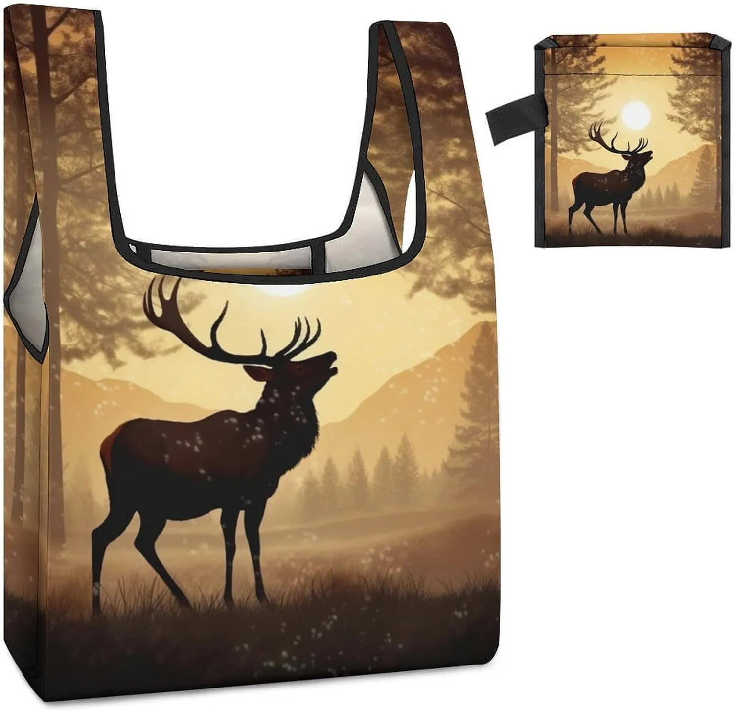 Grocery Bag Reusable Tote Bag Foldable Dog Paw Print Shopping Bag Handbag Washable Shoulder Bag for Travel